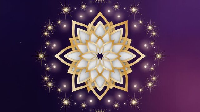 Golden Lotus Religious Background Mahavir Jayanti Festival