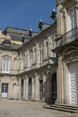 Fototapeta premium Elegant architecture of a historic royal palace.. Royal Palace of La Granja de San Ildefonso, Spain