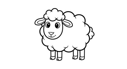 Fluffy Sheep Vector