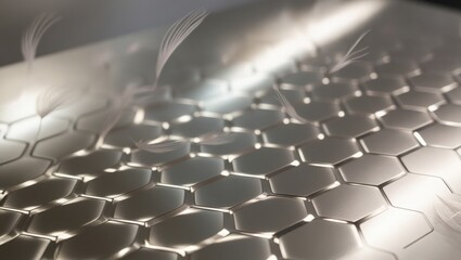 Obraz premium background gray honeycomb shape