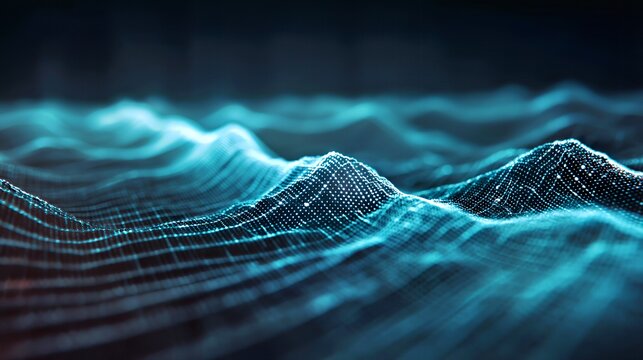 Neon Vertex: Digital Topography in Quantum Waves