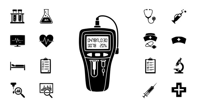 Blood Gas Analyzer ABG Medical Icon