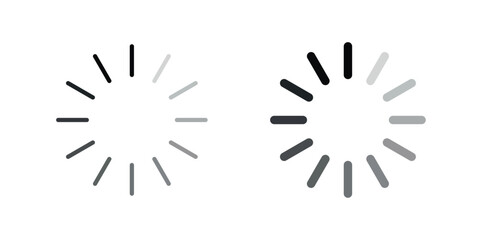 Fototapeta premium Loading icon Symbol for App and Web UI Design Vectors
