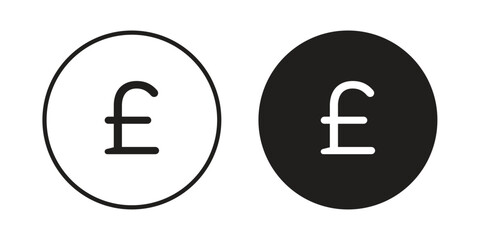 Fototapeta premium Pound icon Symbol for App and Web UI Design Vectors