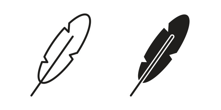 Quill icon Symbol for App and Web UI Design Vectors