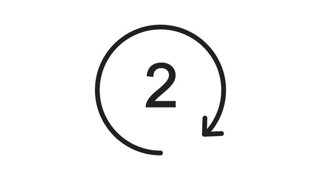 Black clock icon on white background