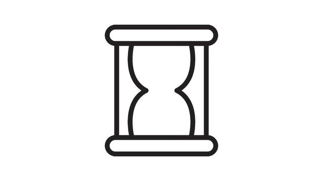 Black clock icon on white background