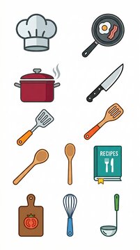 Kitchen Utensils and Cooking Essentials Set.