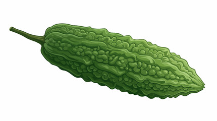 bitter melon on white background