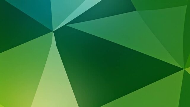 Vibrant green polygonal pattern with dynamic triangular shapes