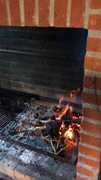Outdoor Barbecue in Argentina - Classic Argentine Asado Cooking Process