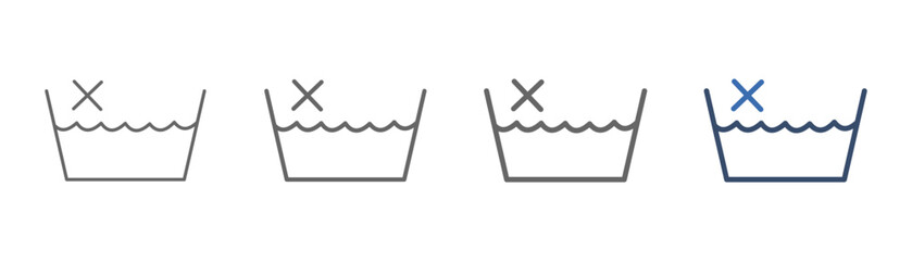  outline icon set washable with bucket and water design © ernas icon