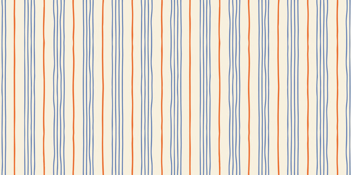 Seamless abstract stripe patterns with hand-drawn vertical lines. Modern decorative vector backgrounds with irregular organic stripes in soft colors. Suitable for textile, packaging, wallpaper, statio