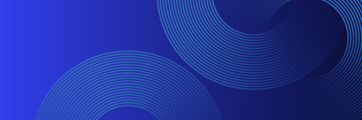 Obraz premium Abstract glowing lines on dark blue background. relaxing and tranquil art. Geometric stripe line art design. Modern shiny blue lines. Eps 10