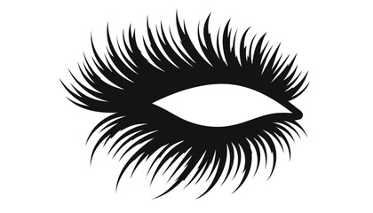 Fototapeta premium Human Eyelash Black Silhouette PNG, Eye Detail Icon, Black Shadow