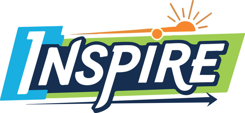 Inspire Logo A vibrant and dynamic graphic representing motivation and innovation, perfect for business and lifestyle branding