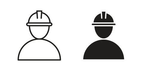 Worker icon Symbol for App and Web UI Design Vectors