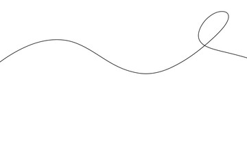 Obraz premium Doodle wave line art inspired by tangled thread illustration ribbon drawing that can be used for sticker, book, scrapbook, icon, decorative, etc. cute with black color