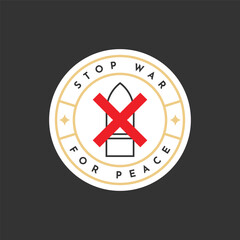 Obraz premium Stop war for peace campaign template design