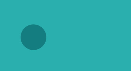 Dark Teal Circle on Teal Background.