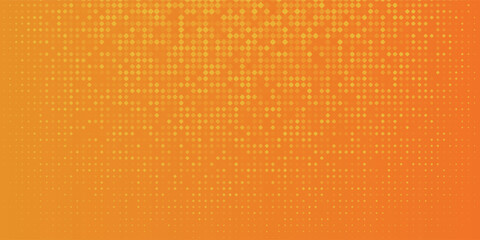 Fototapeta premium Abstract orange financial technology background, network pixel elements. Abstract science, technology and business background.