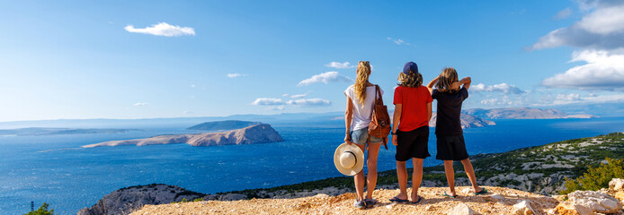 Family vacation, Travel destination, Tour tourism in Europa- Croatia, adriatic sea © M.studio