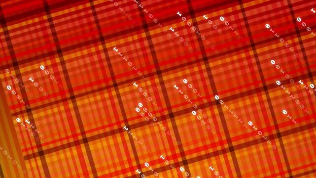 Red Plaid Fabric Pattern with White Dots.