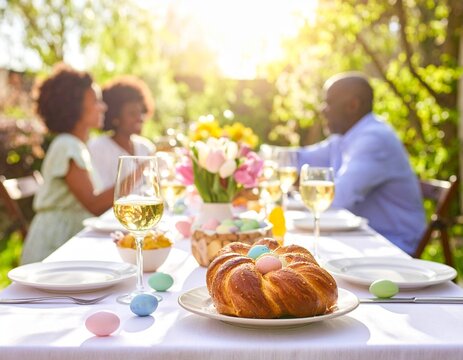 Osterbrunch im Garten