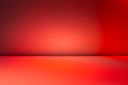 Smooth crimson, red background with a warm, gradient color palette. Mockup for presentation, branding products, cosmetics, food, technology