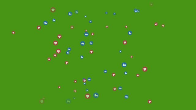 Heart and Like Reaction Engagement Animation
