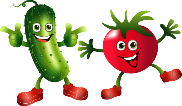 cucumber and tomato