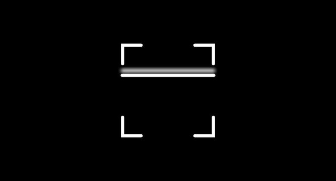 Scanning Motion Animation on Black Background for Tech
