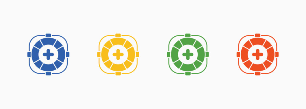 Rescue Icon Set Color Multiple Style Collection Element For Design