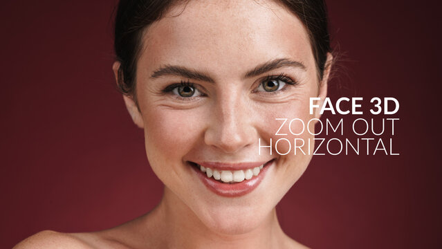 Face 3D Zoom Out Horizontal &ndash; Dynamic Portrait Depth Animation, Smooth Camera Push Effect, Modern Photo Reveal for Social Media and Video Presentation