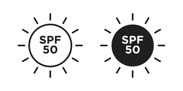 UV SPF0 protect icon vector illustrations. vector glyph flat icons