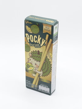 Glico pocky durian flavor biscuit sticks in Manila, Philippines