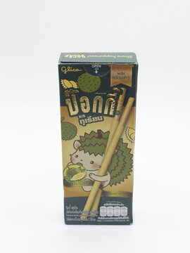 Glico pocky durian flavor biscuit sticks in Manila, Philippines
