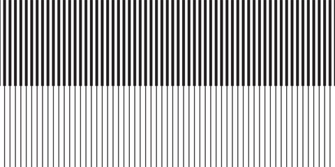 Obraz premium Striped halftone pattern. Black and white monochrome background with vertical lines. Minimalistic print