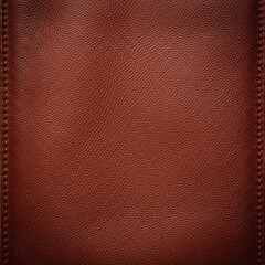 Fototapeta premium Rich, textured leather background in deep pigskin brown color, showing fine grain and stitching detail, excellent for vintage design, cognac, deep, earthy