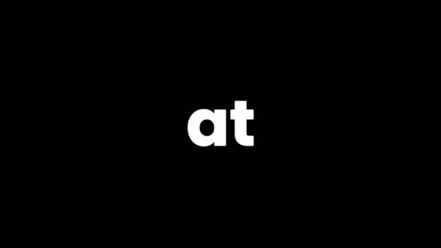 Stream starting countdown Simple and bold strength text appearing and disappearing animation with smooth fade effect, VFX video, available alpha channel.