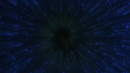 Fototapeta premium Abstract glowing green vortex of energy beams