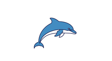 Blue dolphin vector icon © Lipi