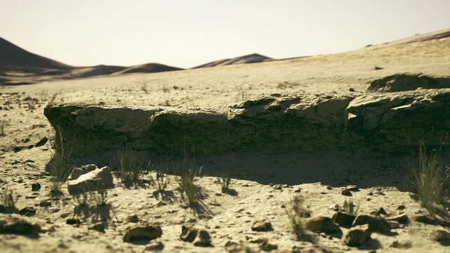 Open arid terrain with flattop erosion and compacted soil, scouting survey for renewable installation and access planning, sparse vegetation and firm ground