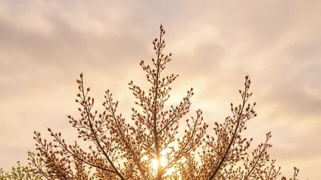Abstract view of a tree against the sky during daytime
