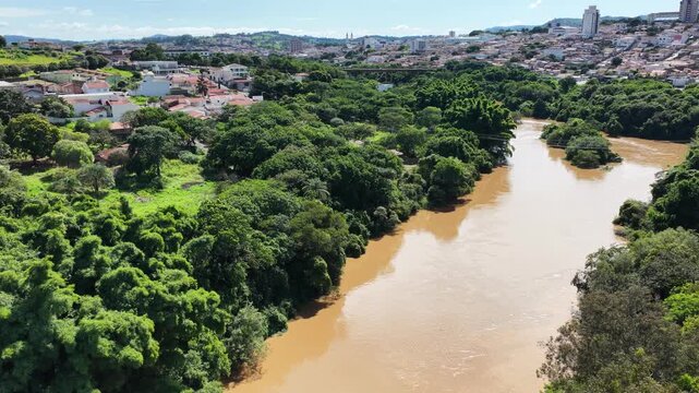 Rio Pardo Skyline Of Sao Jose Do Rio Pardo In Sao Paulo Brazil. Downtown Cityscape. Pardo River Landscape. Church Background. Sao Jose Do Rio Pardo In Sao Paulo Brazil. Beautiful Skyline.