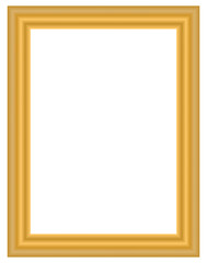 Elegant gold picture frame border vector, luxury decorative photo frame isolated template