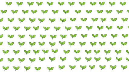 Fototapeta premium Green leaf eco friendly seamless pattern natural sustainability background