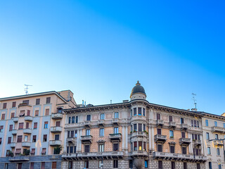 Fototapeta premium An antique city building in Milan, Italy.
