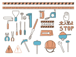 工具のイラストセット