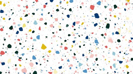 カラフルなテラゾ模様の背景。デザインやインテリア素材に最適なパターン。